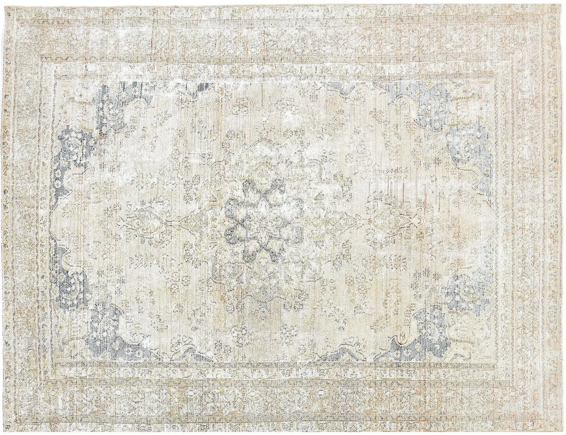 Beige Perzië Perzisch Vintage Tapijt 282 x 180 cm - Uniek handgemaakt tapijt