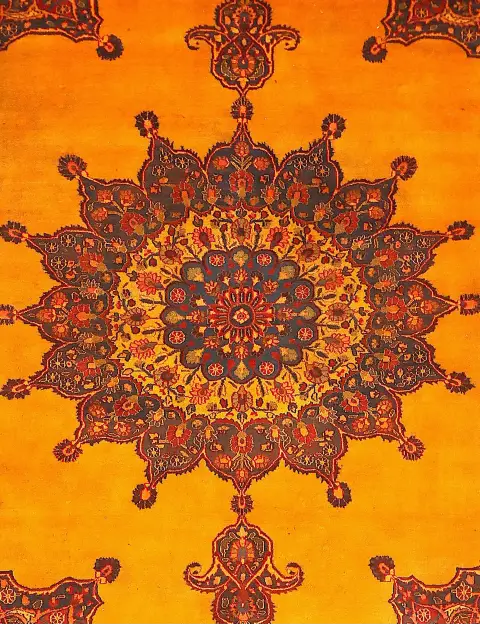 Yellow Persia Persian Vintage Carpet 293 x 195 cm - view 3