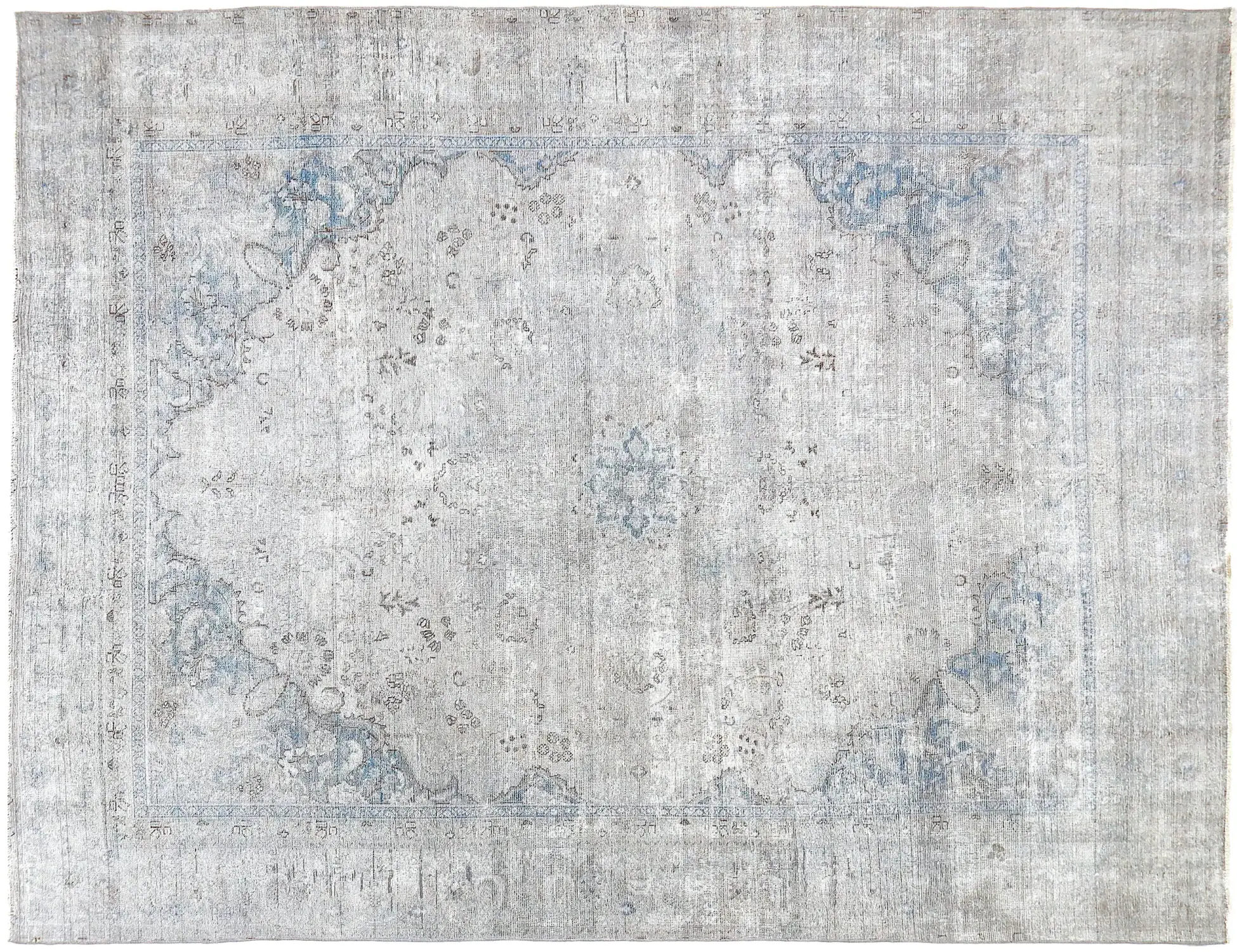 Harmaa Persia Persialaiset vintage matot 362 x 270 cm - Ainutlaatuinen käsintehty matto