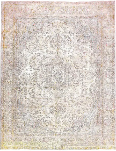 Beige Persan Tapis Persan vintage 363 x 273 cm