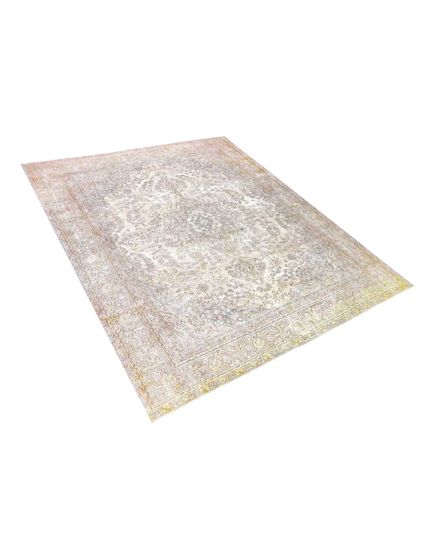 Beige Persa Alfombra persa vintage 363 x 273 cm - Alfombra única hecha a mano