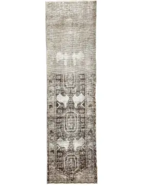 Grau Persien Persischer Vintage Teppich 203 x 57 cm
