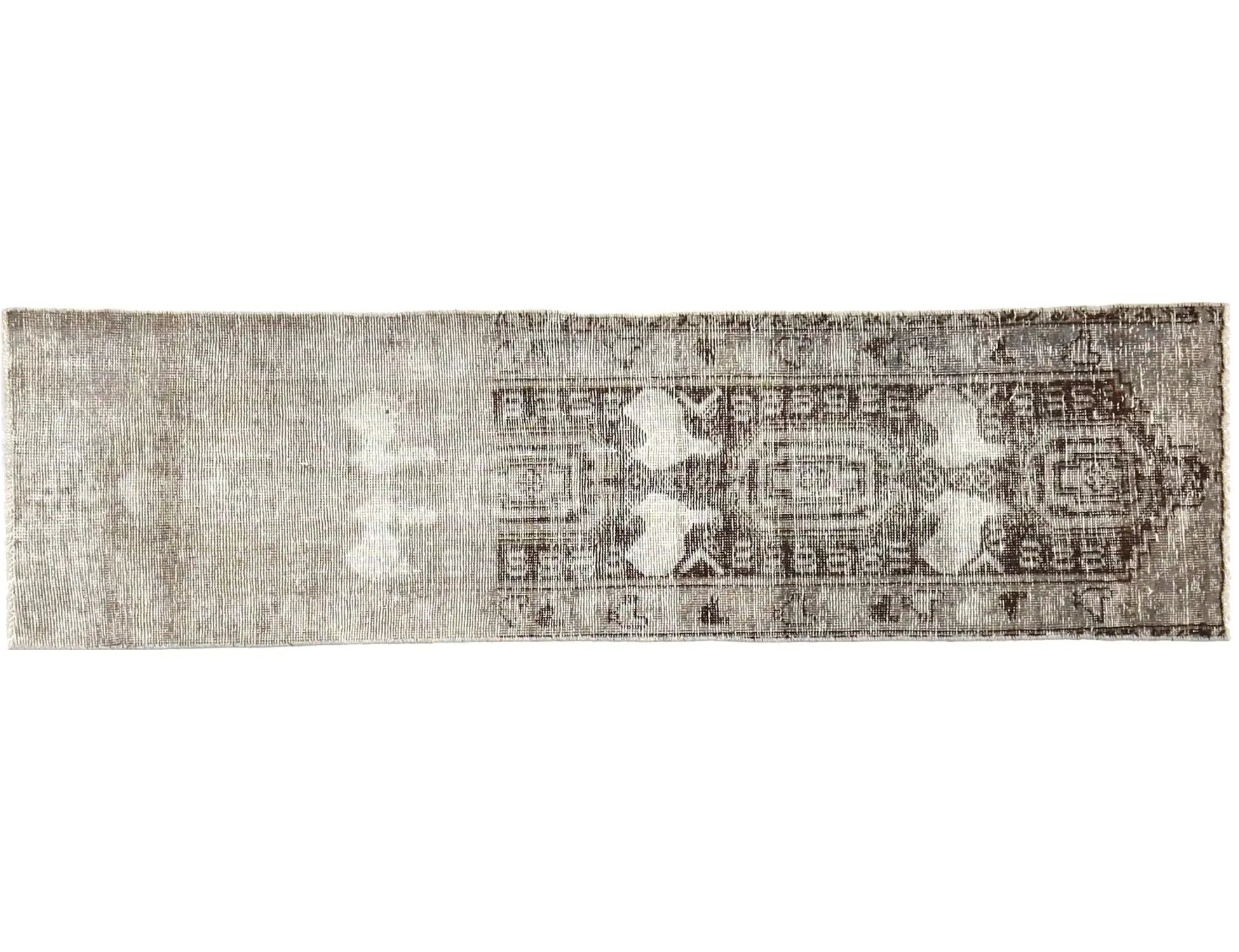 Grise Persan Tapis Persan vintage 203 x 57 cm - Tapis fait main unique
