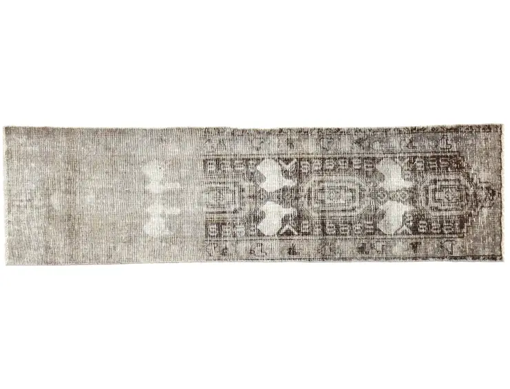 Grise Persan Tapis Persan vintage 203 x 57 cm