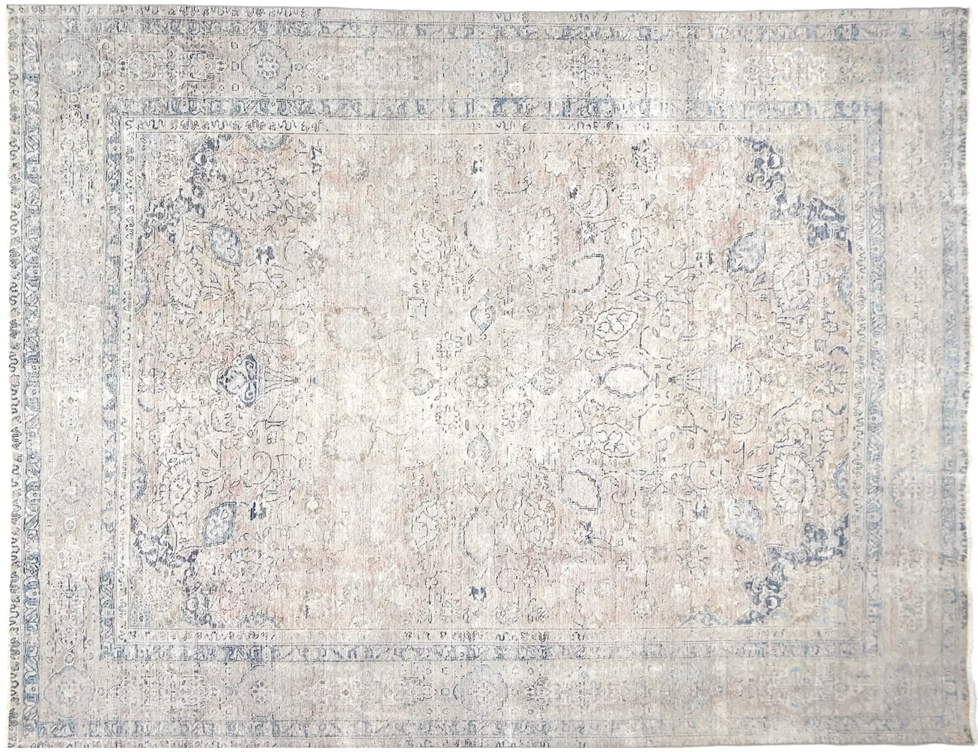 Grå Persien Persisk vintage matta 370 x 286 cm - Unik handgjord matta