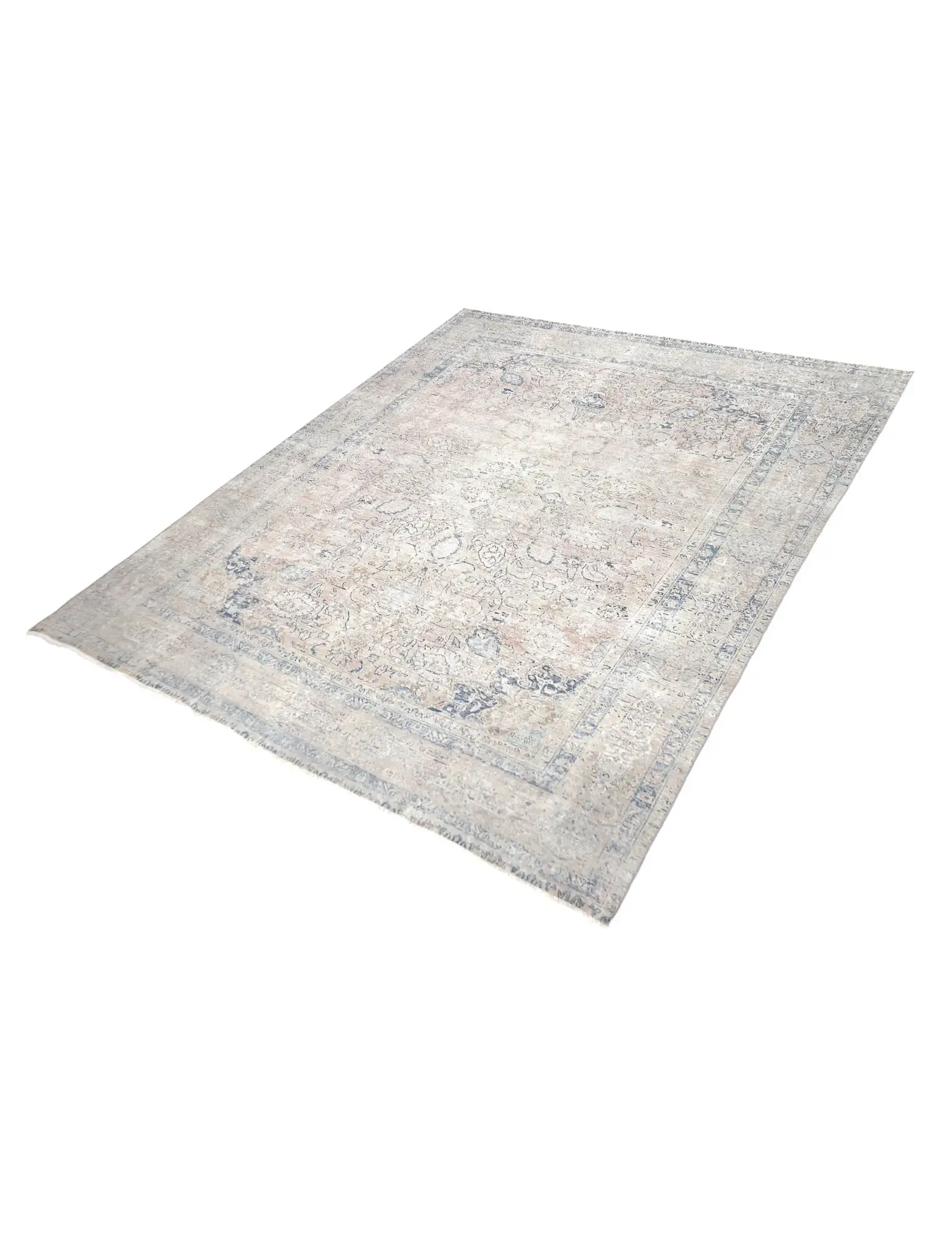 Grå Persien Persisk vintage matta 370 x 286 cm - Unik handgjord matta