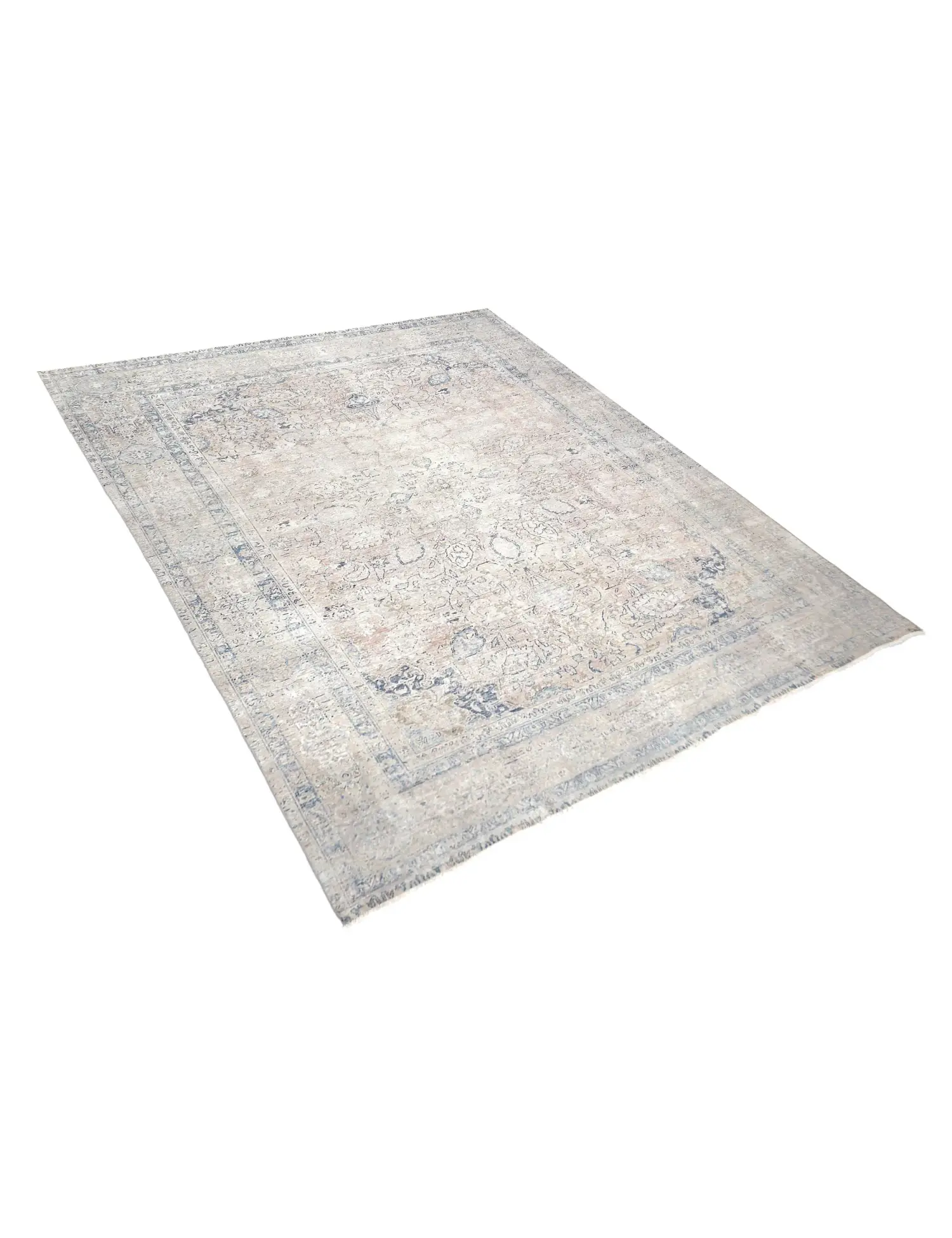 Grå Persien Persisk vintage matta 370 x 286 cm - Unik handgjord matta