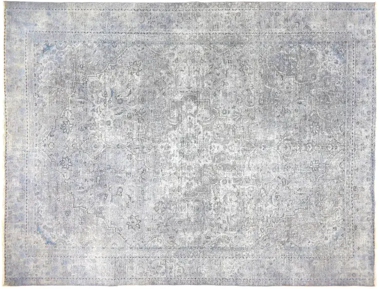 Grau Persien Persischer Vintage Teppich 356 x 280 cm