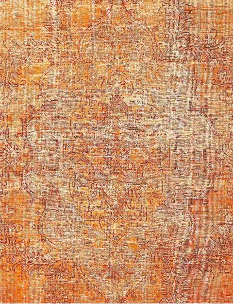 Orange Persan Tapis Persan vintage 217 x 167 cm - view 3