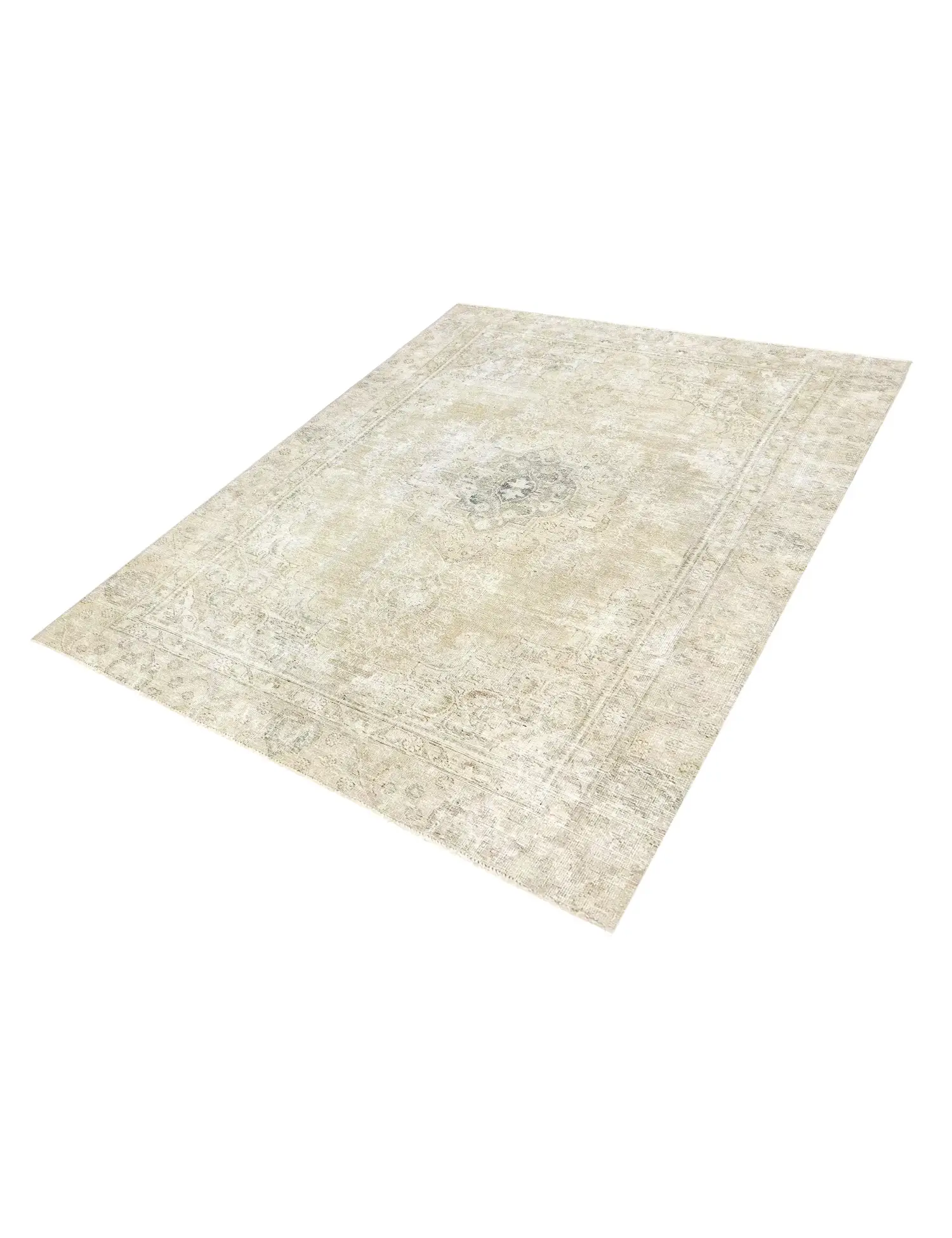 Grau Persien Persischer Vintage Teppich 265 x 175 cm - Einzigartiger handgefertigter Teppich