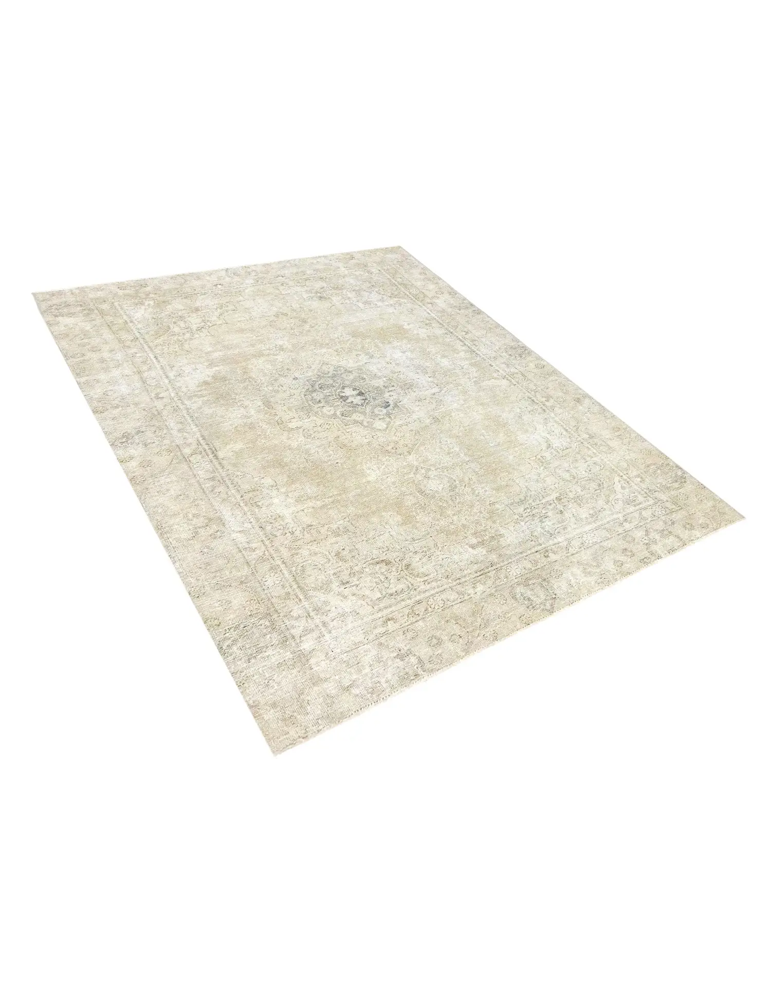 Grau Persien Persischer Vintage Teppich 265 x 175 cm - Einzigartiger handgefertigter Teppich