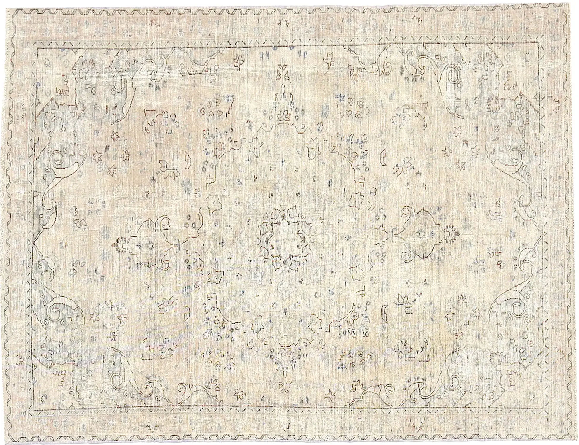 Grise Persan Tapis Persan vintage 228 x 148 cm - Tapis fait main unique