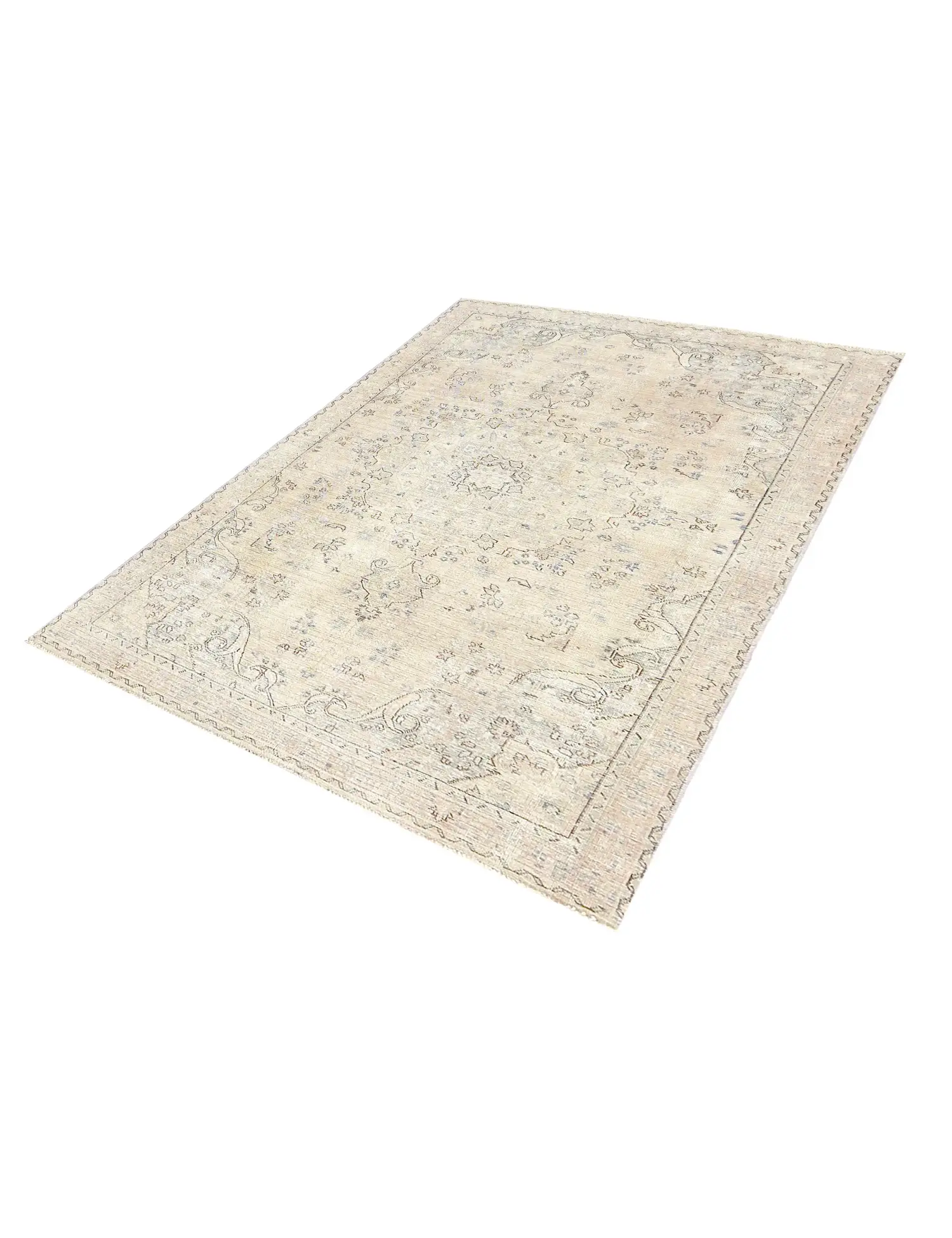 Grise Persan Tapis Persan vintage 228 x 148 cm - Tapis fait main unique