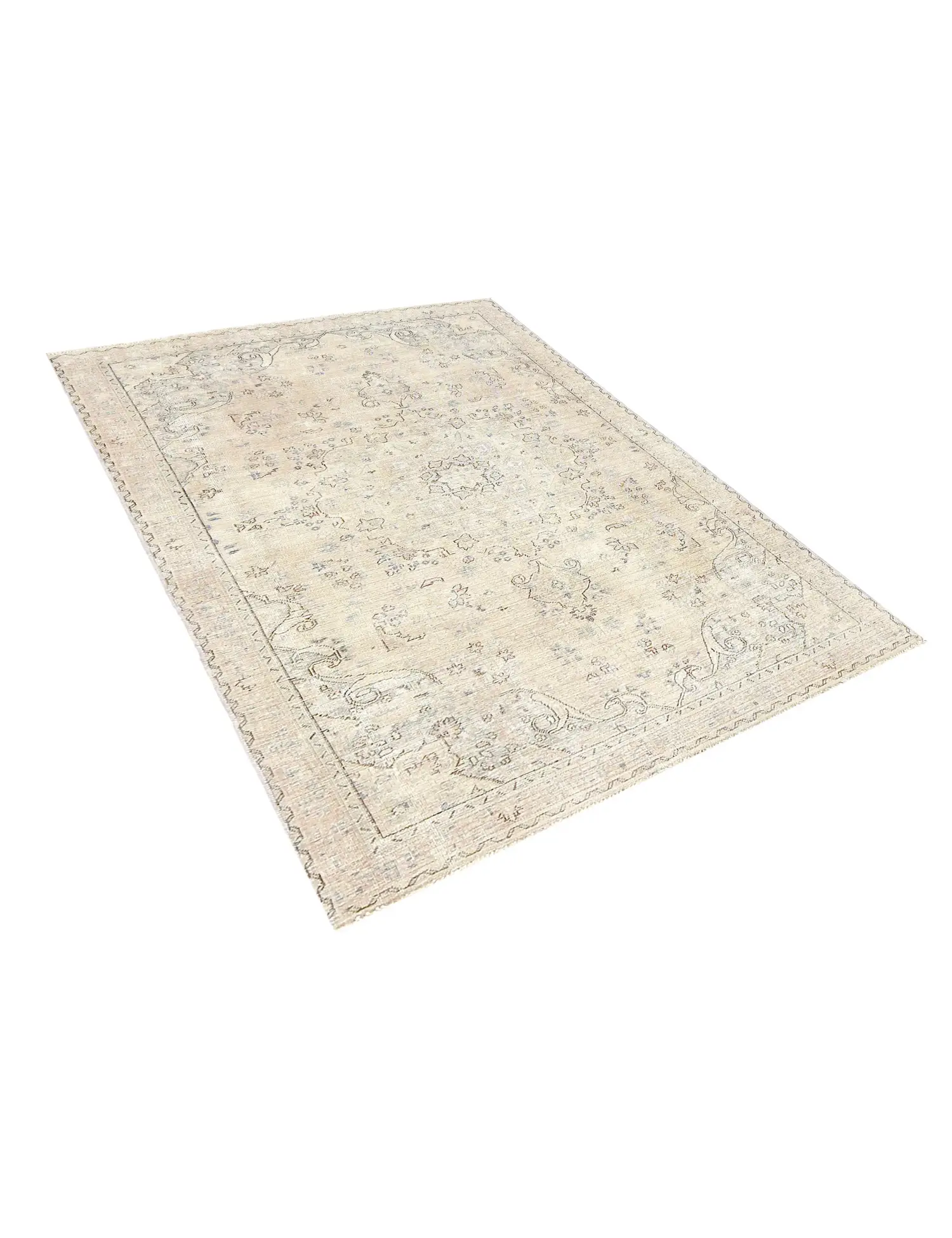 Grise Persan Tapis Persan vintage 228 x 148 cm - Tapis fait main unique
