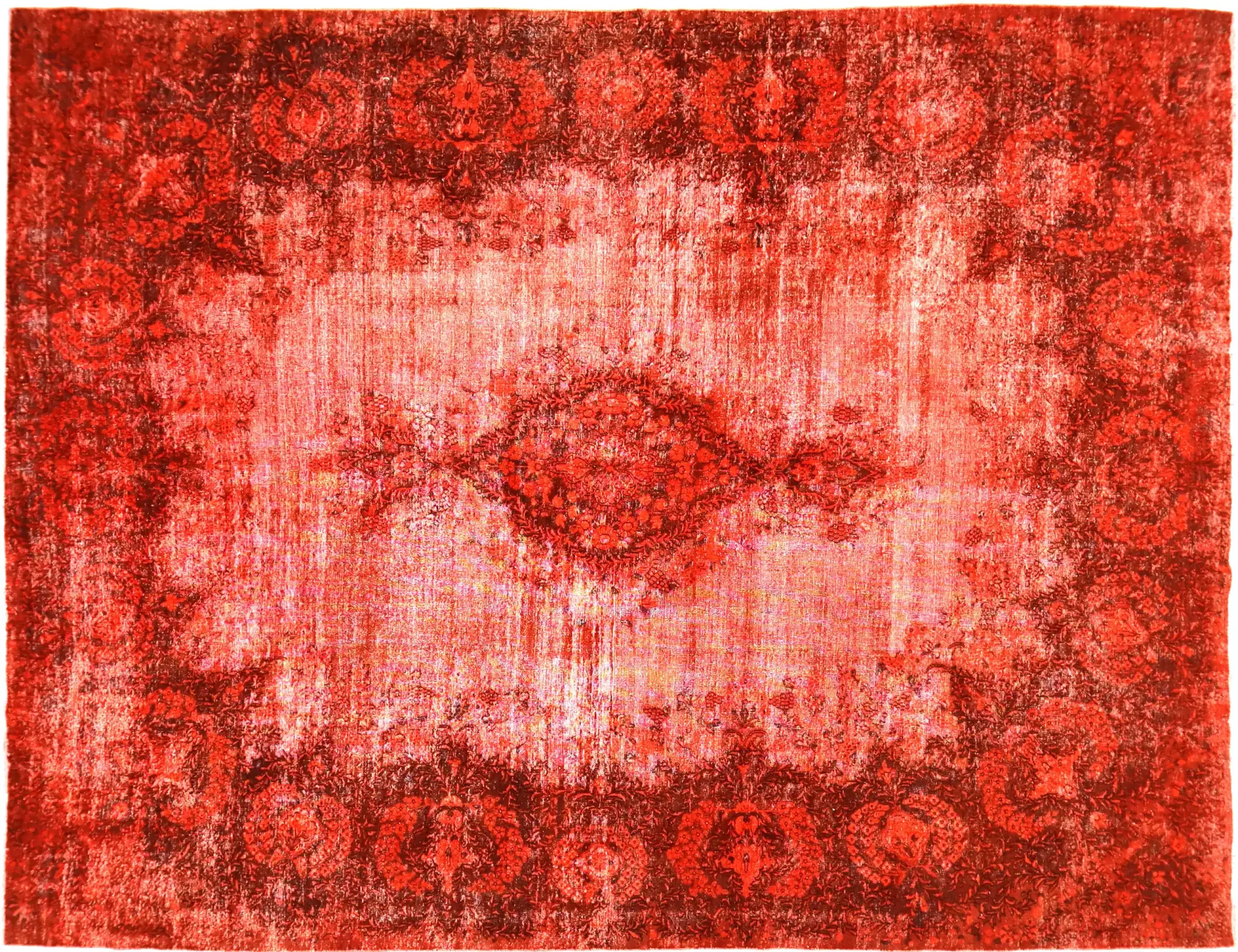 Orange Persia Persian Vintage Carpet 357 x 265 cm - Unique Handmade Carpet