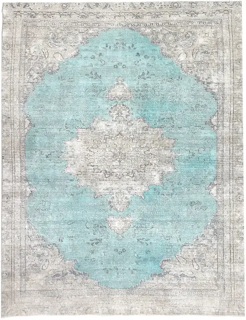 Bleu Persan Tapis Persan vintage 282 x 193 cm