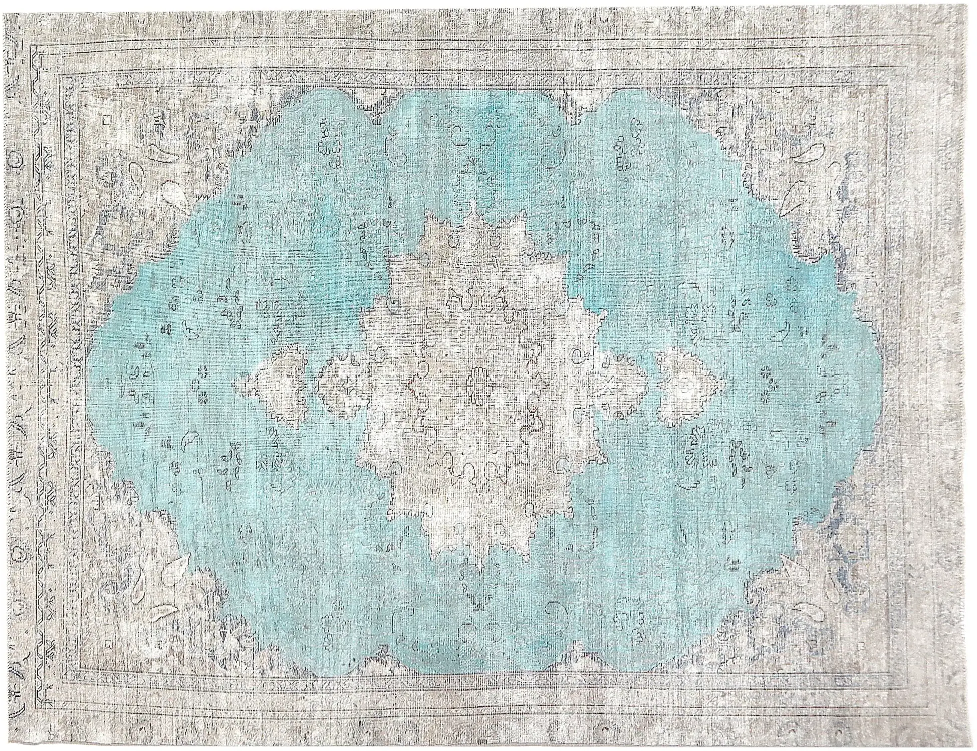 Bleu Persan Tapis Persan vintage 282 x 193 cm - Tapis fait main unique