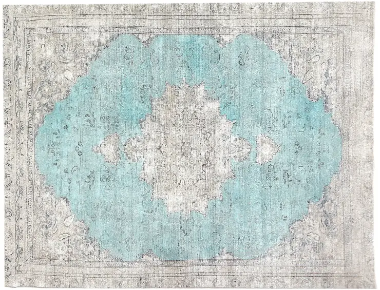 Bleu Persan Tapis Persan vintage 282 x 193 cm