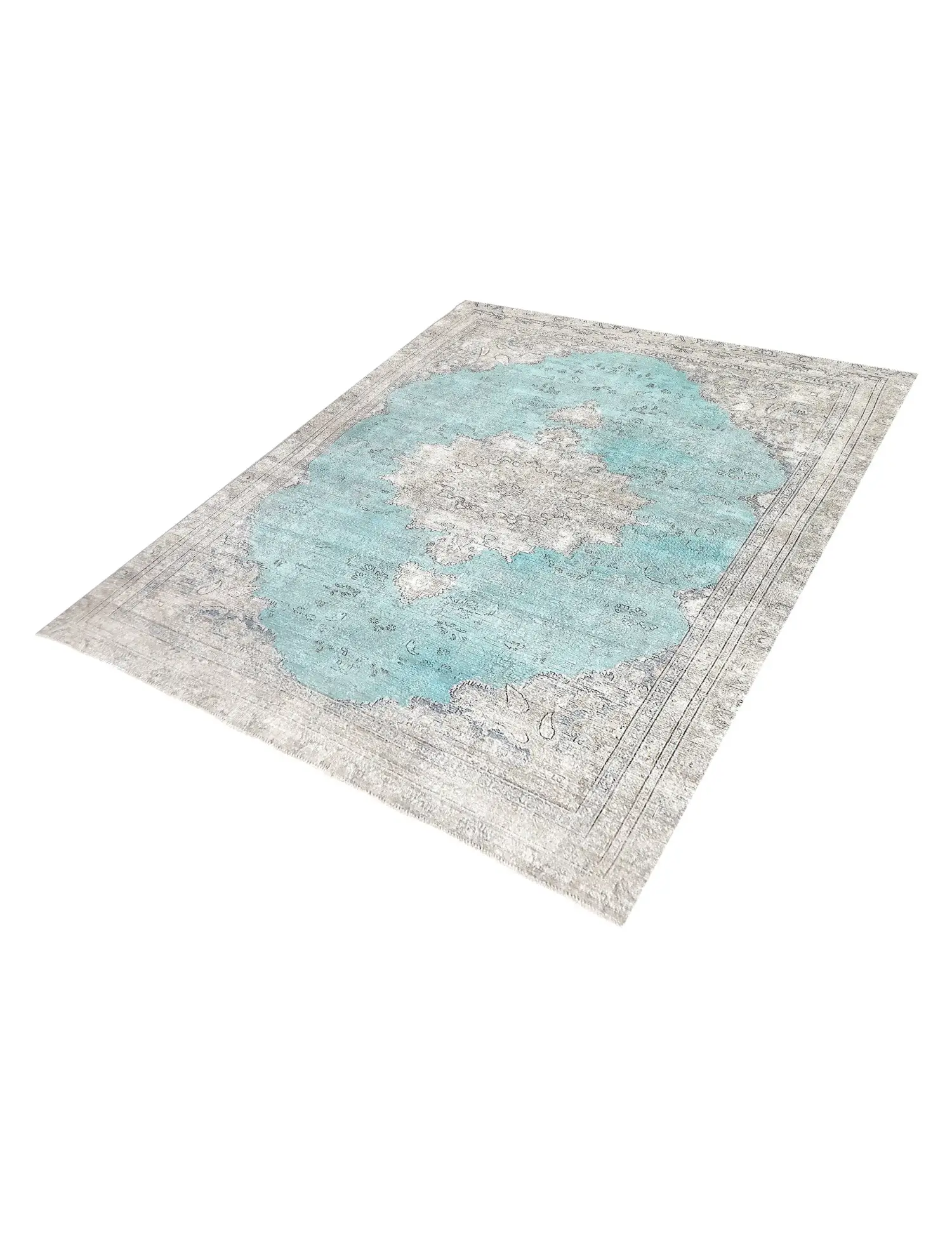 Bleu Persan Tapis Persan vintage 282 x 193 cm - Tapis fait main unique