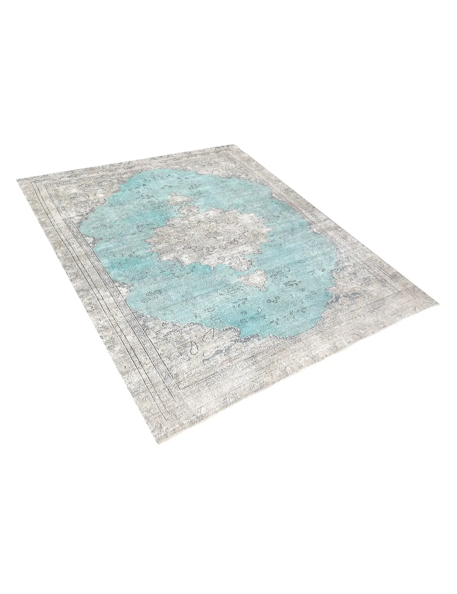 Bleu Persan Tapis Persan vintage 282 x 193 cm - Tapis fait main unique
