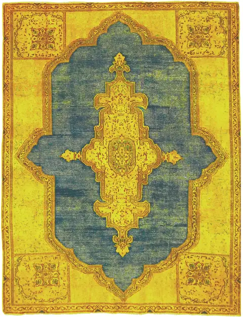 Azul Persia Alfombra persa vintage 283 x 172 cm