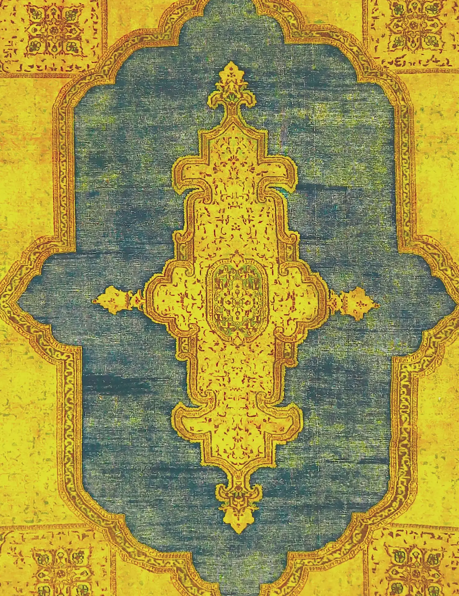 Bleu Persan Tapis Persan vintage 283 x 172 cm - Tapis fait main unique