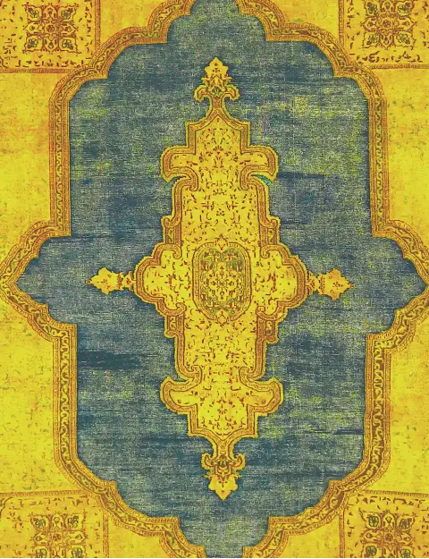 Azul Persia Alfombra persa vintage 283 x 172 cm - view 3