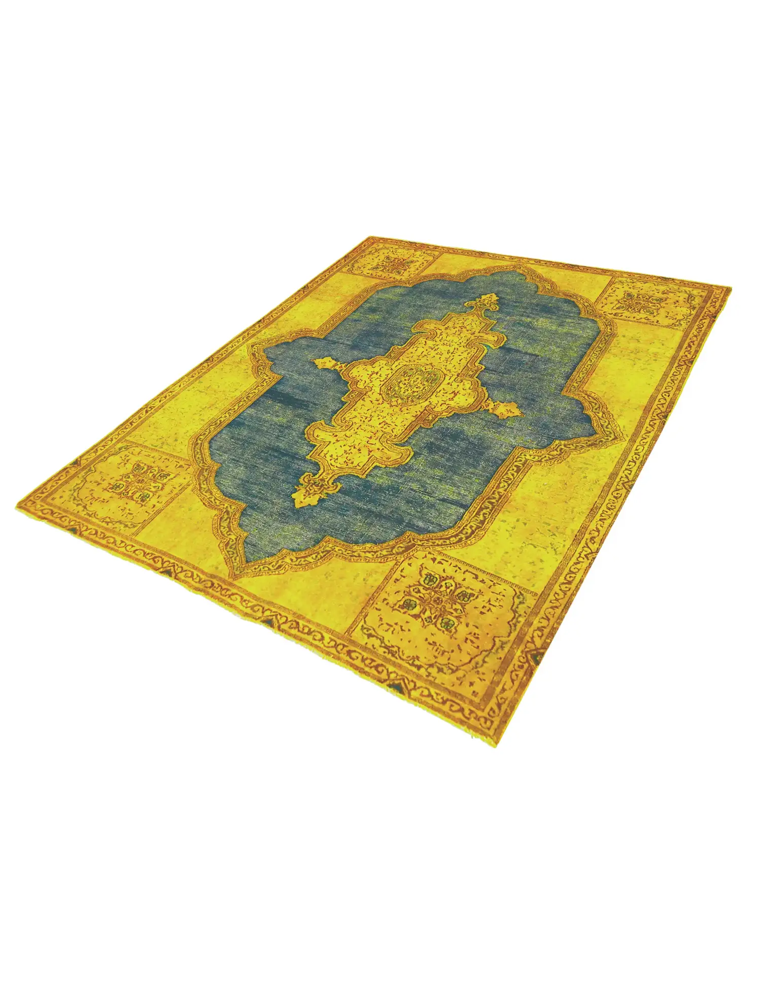 Bleu Persan Tapis Persan vintage 283 x 172 cm - Tapis fait main unique