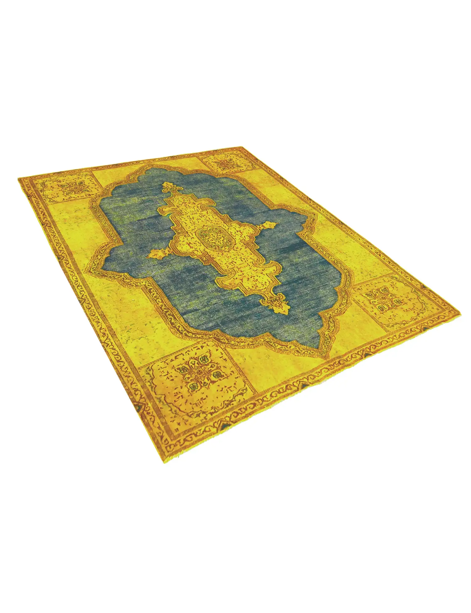 Bleu Persan Tapis Persan vintage 283 x 172 cm - Tapis fait main unique
