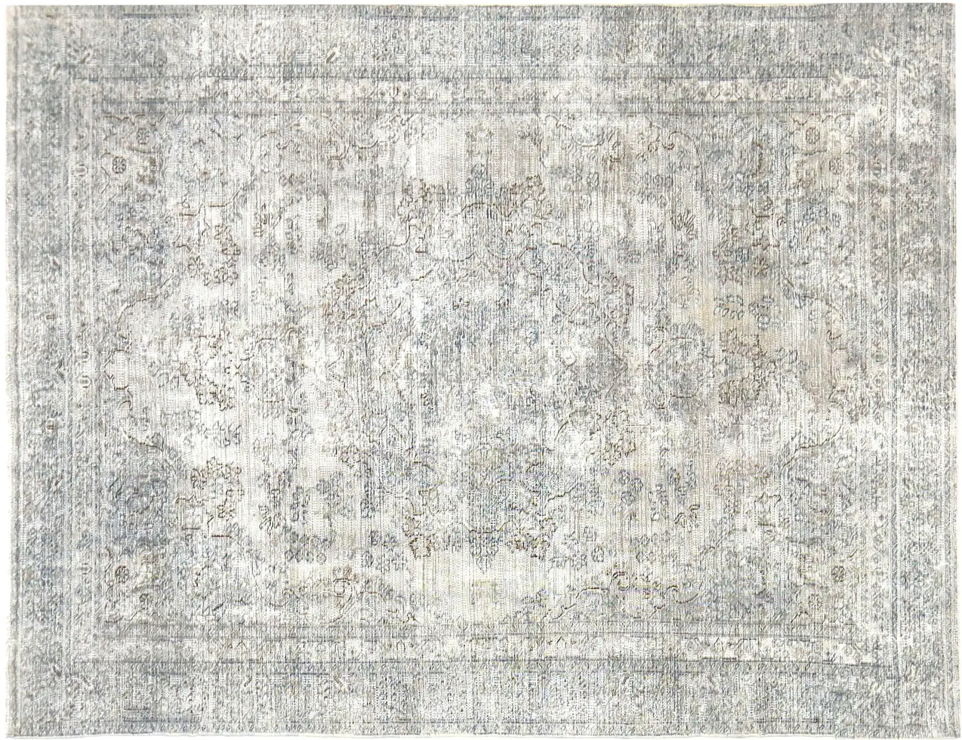 Grå Persien Persisk Vintagetæppe 275 x 174 cm - Unikt håndlavet tæppe