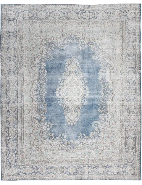 Blau Persien Persischer Vintage Teppich 392 x 268 cm