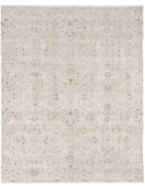 Beige Pakistan Persischer Vintage Teppich 258 x 173 cm