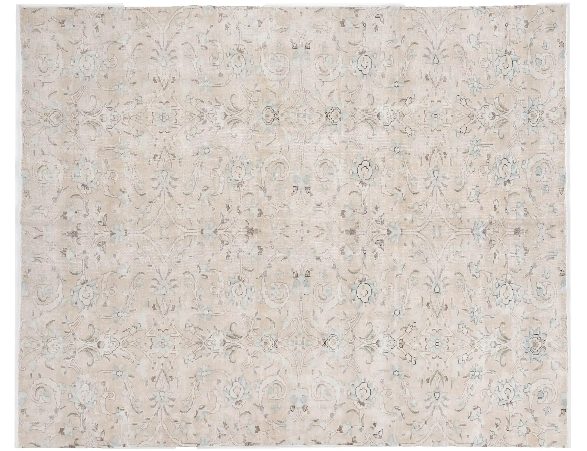Beige text_origin_4 Tapis Persan vintage 258 x 173 cm - Tapis fait main unique