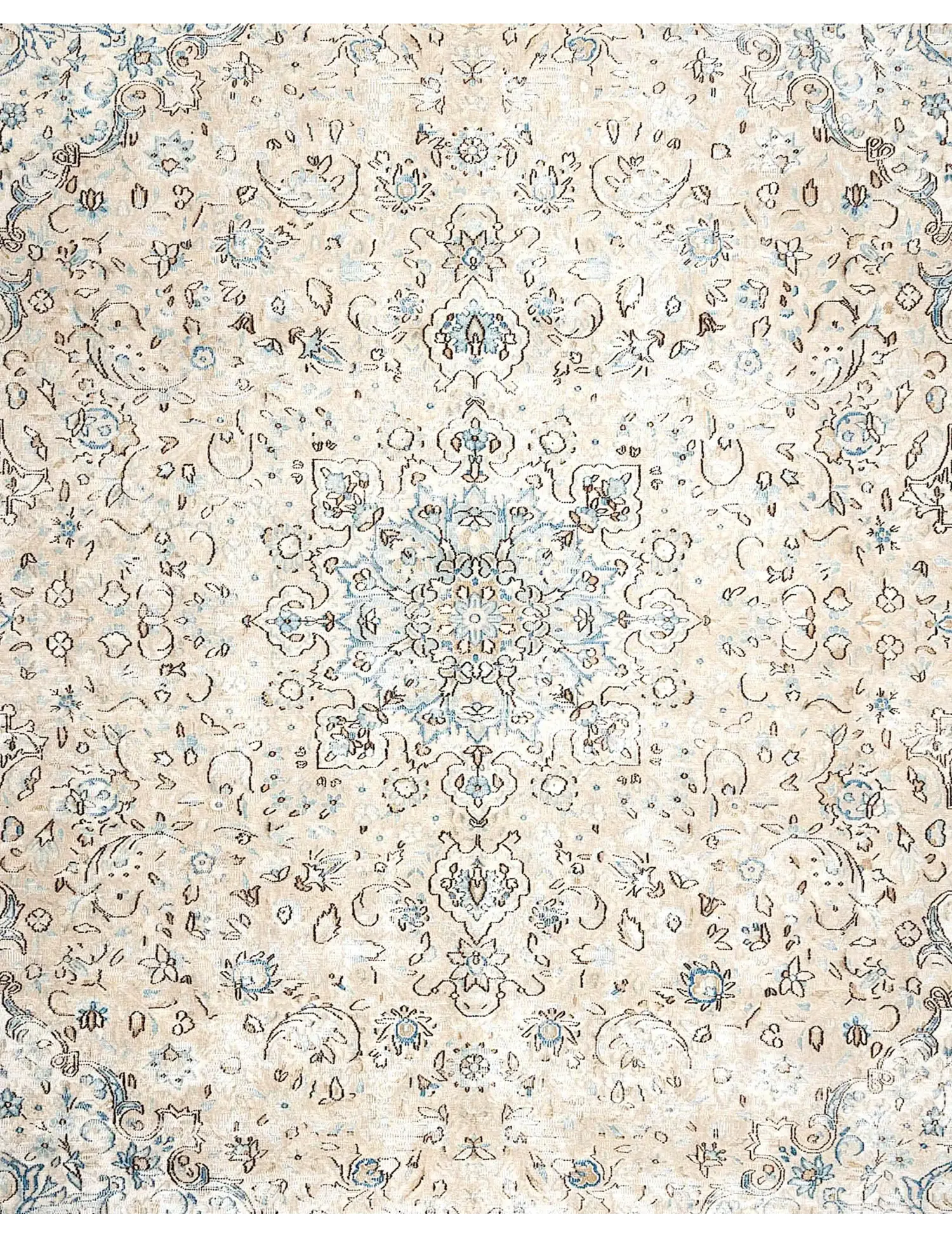 Beige text_origin_4 Tapis Persan vintage 372 x 267 cm - Tapis fait main unique
