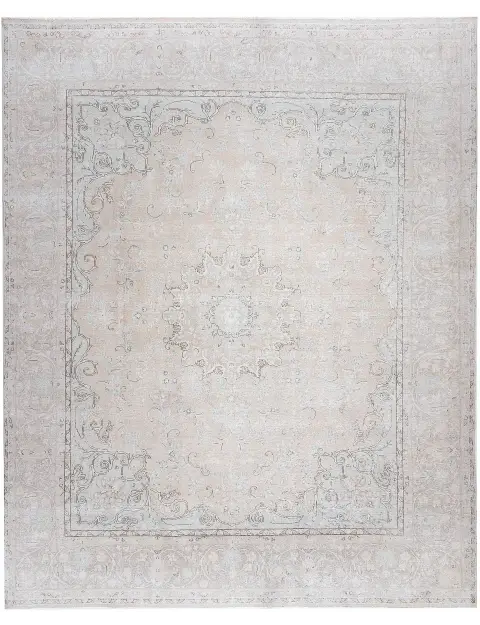 Beige Pakistan Persischer Vintage Teppich 394 x 296 cm