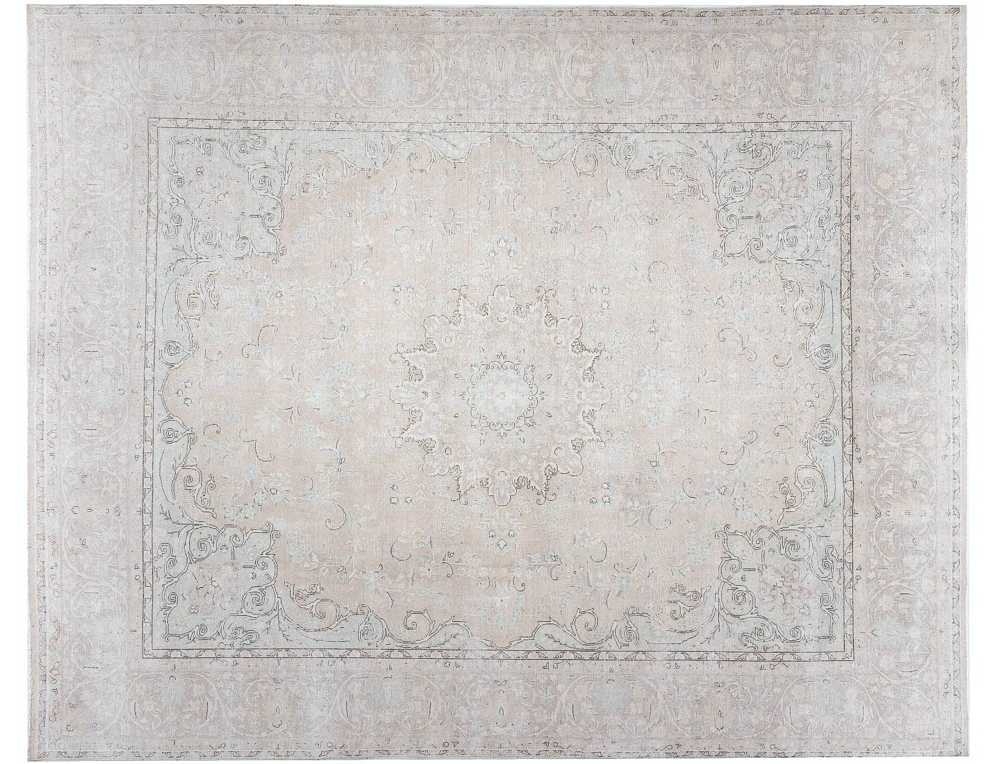 Beige text_origin_4 Alfombra persa vintage 394 x 296 cm - Alfombra única hecha a mano
