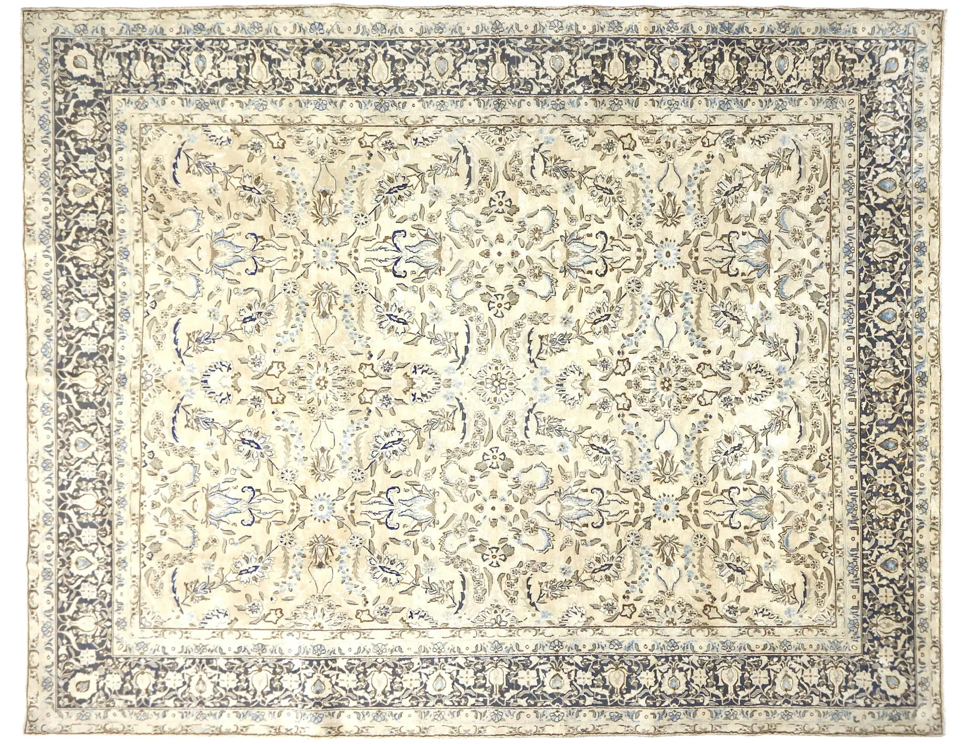 Beige Persia Vintage Carpet 408 x 297 cm - Unique Handmade Carpet