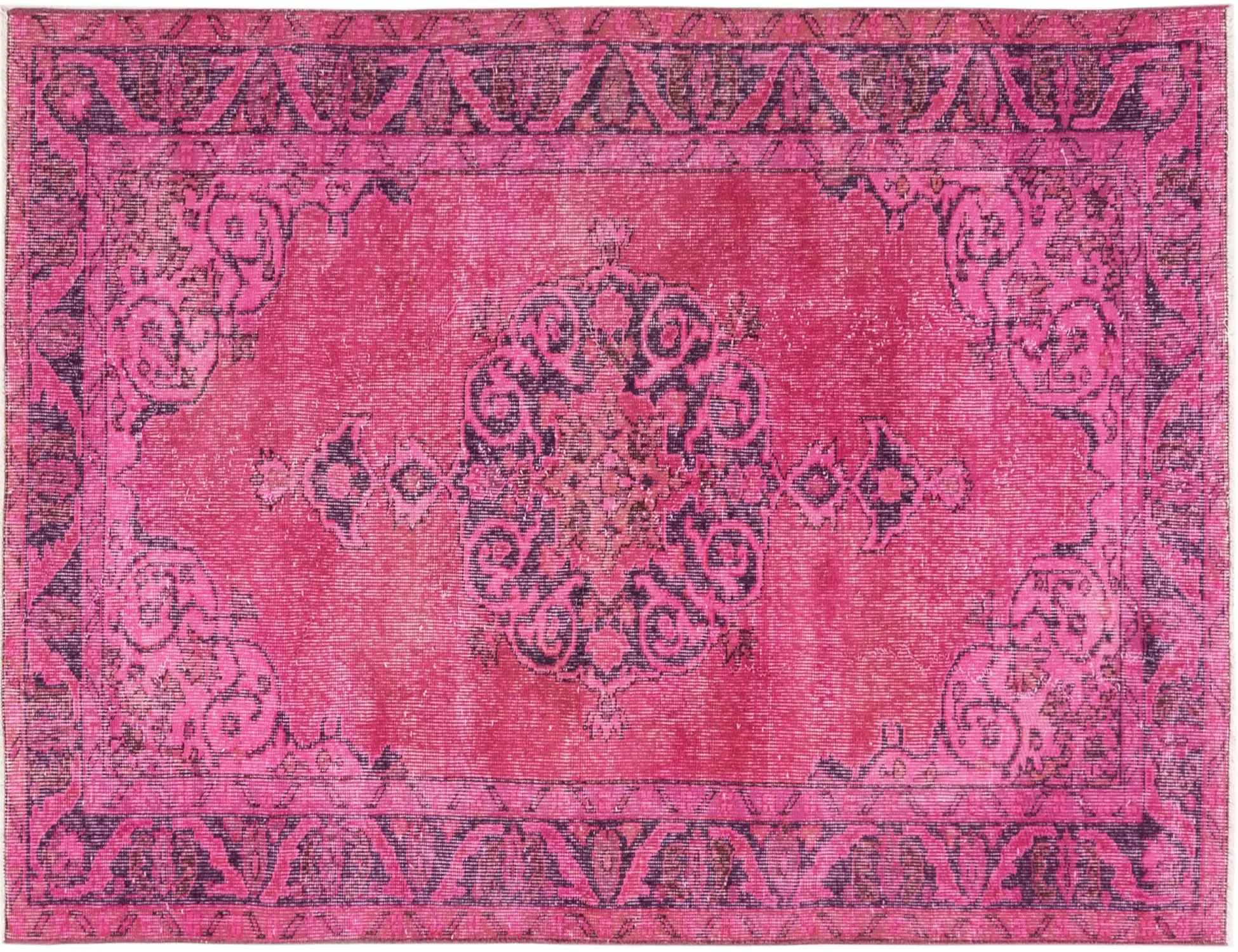 Rosa Tyrkia vintage teppe 210 x 121 cm - Unikt håndlaget teppe