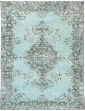 Blå Turkiet vintage matta 206 x 111 cm