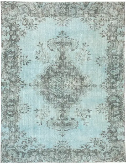 Blå Turkiet vintage matta 206 x 111 cm