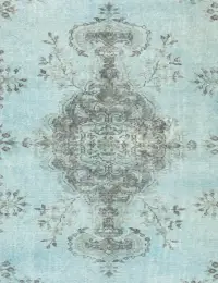 Blå Turkiet vintage matta 206 x 111 cm - view 3