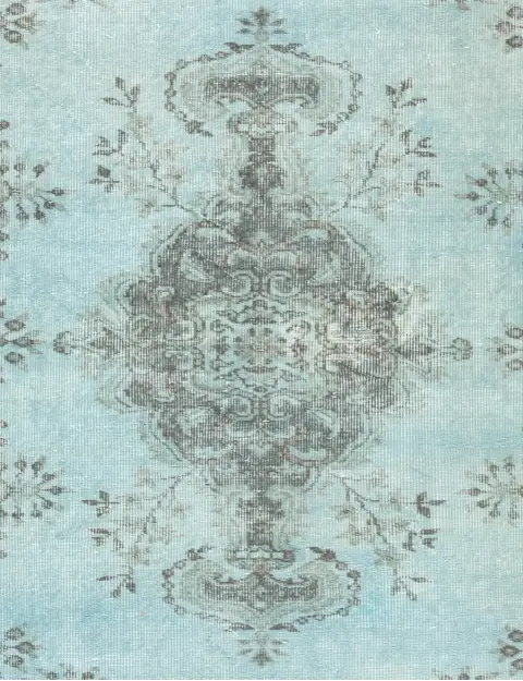 Blå Turkiet vintage matta 206 x 111 cm - view 3