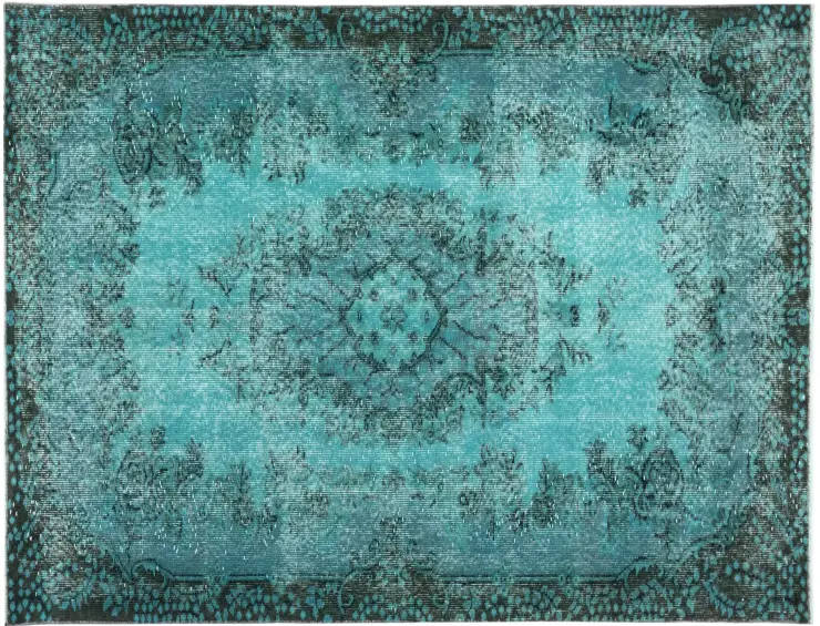 Turquoise Turc Tapis vintage 210 x 118 cm