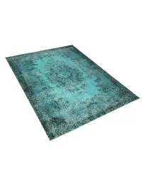 Turquoise Turc Tapis vintage 210 x 118 cm - view 2