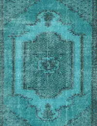 Turchese Turco Tappeto vintage 200 x 114 cm - view 3