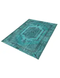 Turchese Turco Tappeto vintage 200 x 114 cm - view 1