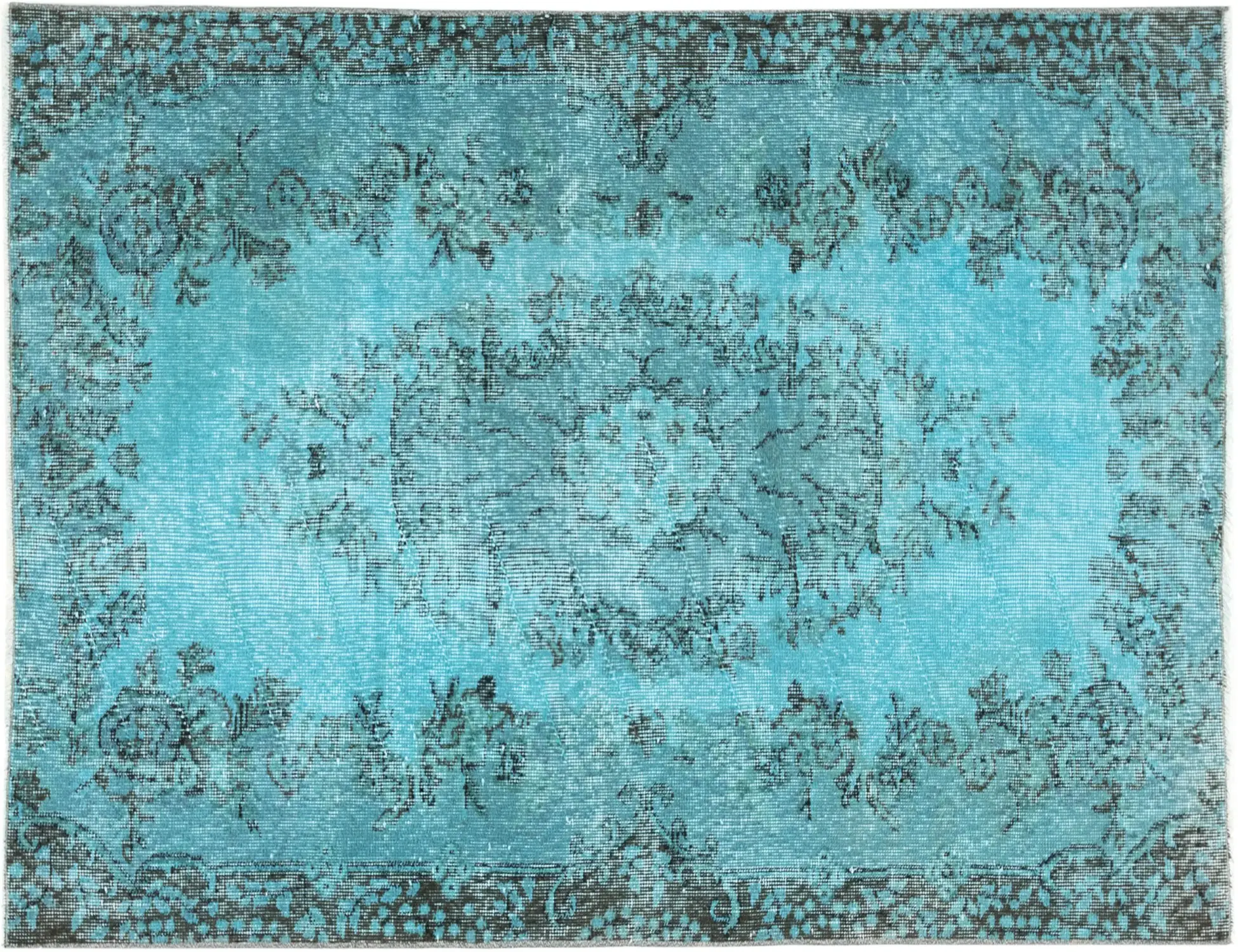 Turchese Turco Tappeto vintage 177 x 112 cm - Tappeto unico fatto a mano