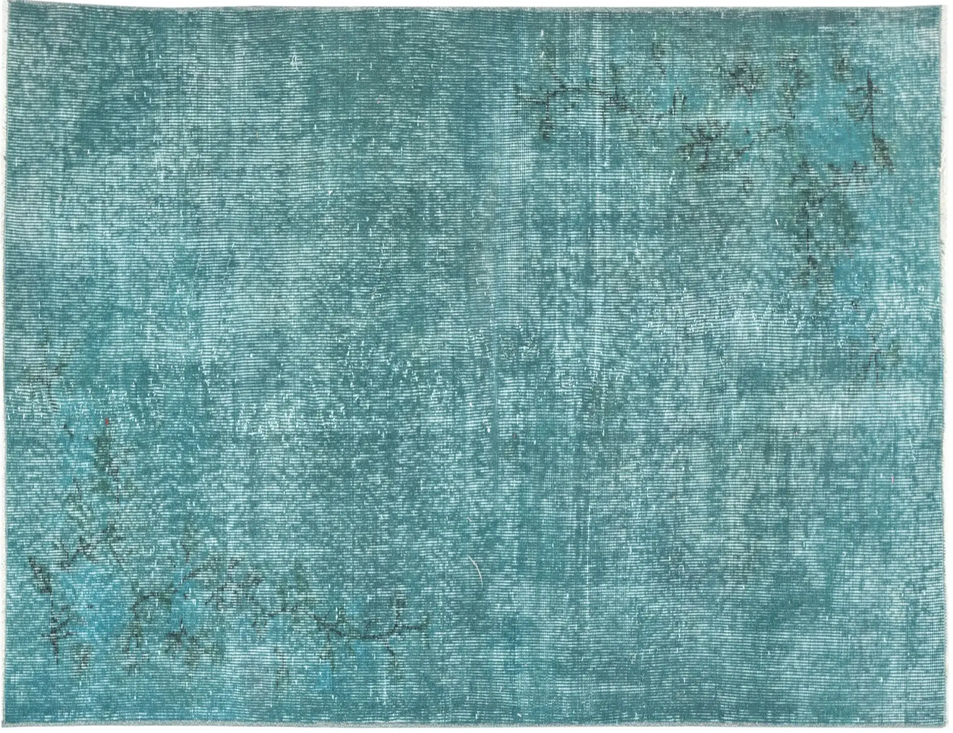 Bleu Turc Tapis vintage 198 x 108 cm - Tapis fait main unique