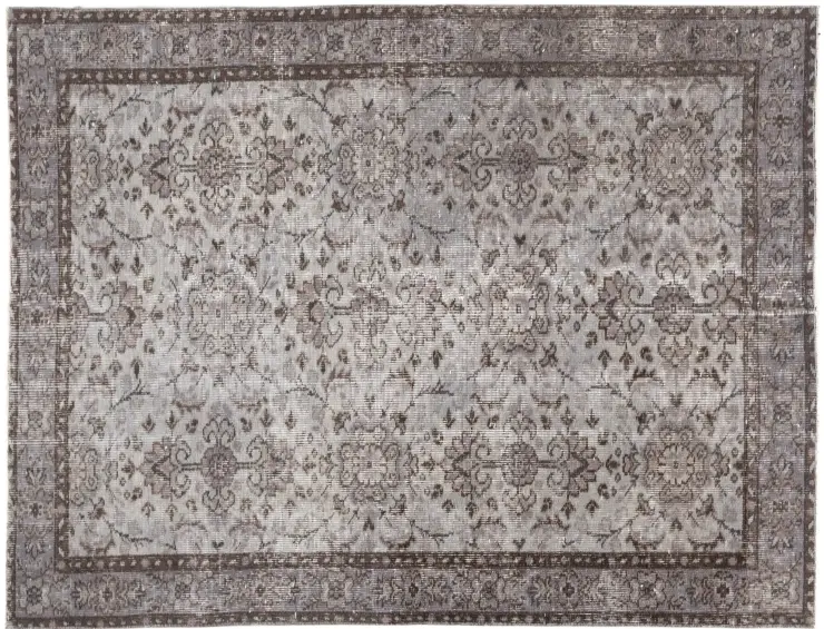 Gris Turquía Alfombra vintage 202 x 113 cm