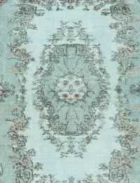 Blå Turkiet vintage matta 203 x 116 cm - view 3